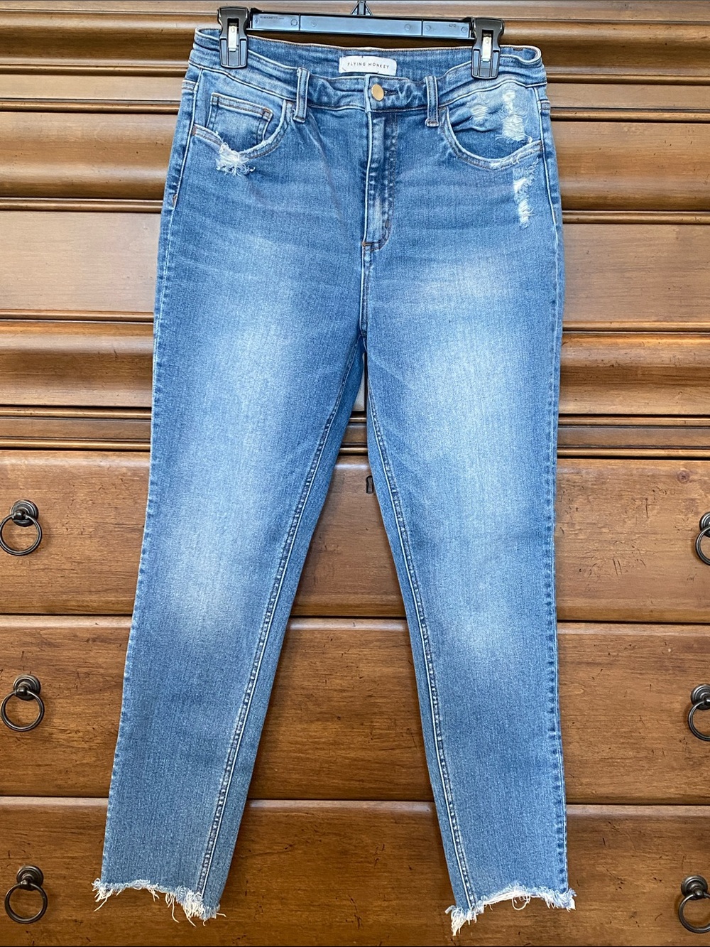 Flying Monkey Light Blue High-Rise Ankle Jeans Size 30 Inseam approx 27”